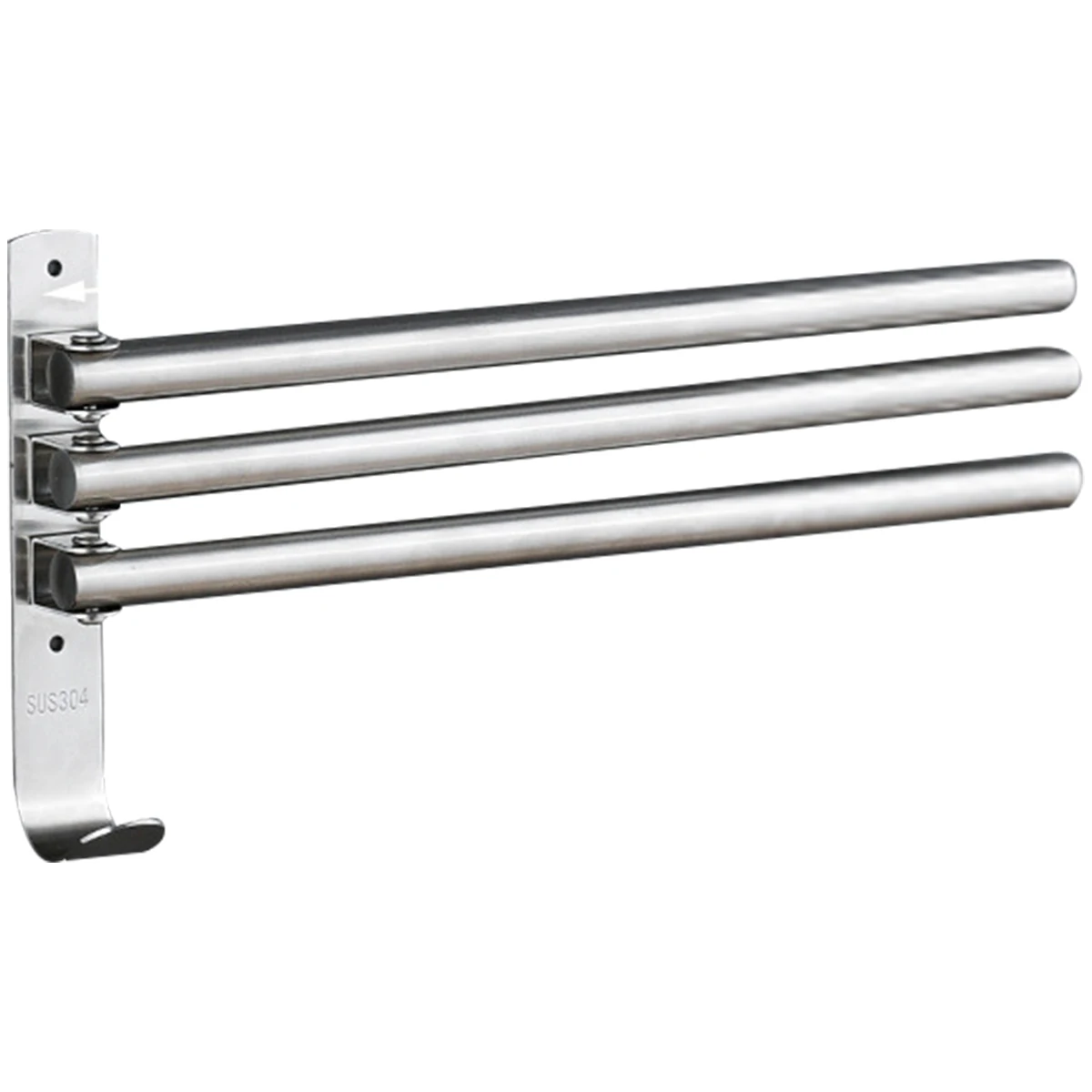 

Towel Rotating Bar 180 Degree Swivel Wall Mounted Towel Rack 304 Stainless Steel Towel Holder Space Saving Towel Hanger No