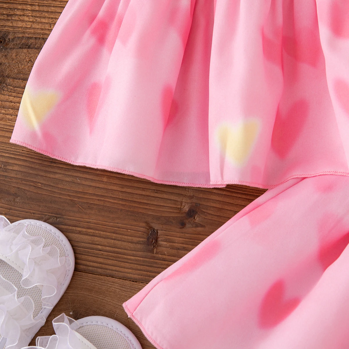 فستان بنات صيفي قطعتين كرز وقلب