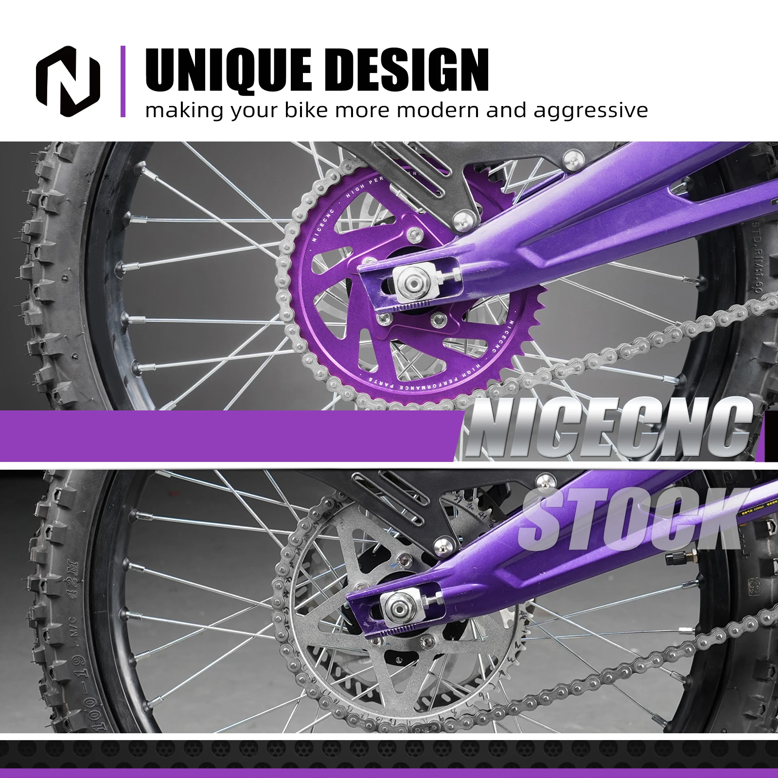 NICECNC Für Sur-Ron Light Bee X S L1E Segway X160 X260 Surron Light Bee X/S 48T Kettenrad Elektrisches Motorradzubehör – Detail 7