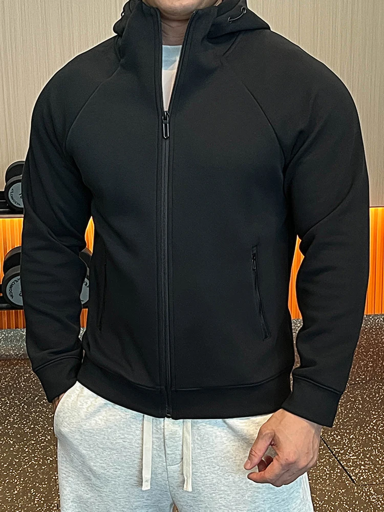 남성용 헤비웨이트 후드 지퍼 가디건 캐주얼 단색 다용도 스웨트셔츠 재킷 내구성 따뜻한 스탠다드 핏 긴팔