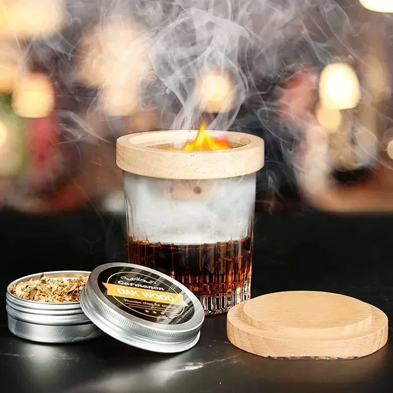 Cocktail Smoker Kit whisky legno legno affumicato cappa fumatore per  bevande cucina accessori Bar strumento - AliExpress