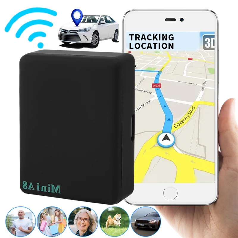 Tracage gps,Mini localisateur GPS de voiture magnétique Portable, suivi automatique en temps