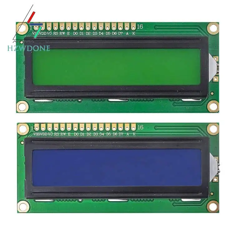 HD44780 1602 LCD Display Module DC 5V 16x2 Character LCM Blue/Green Screen Blacklight