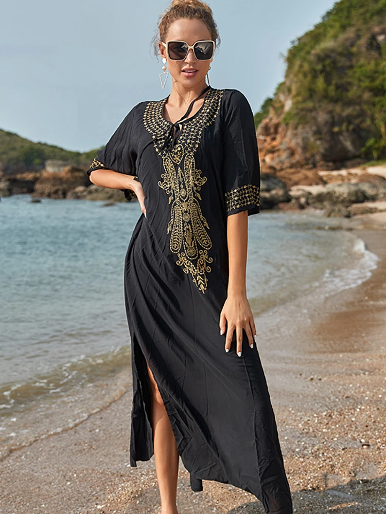 Black Maxi Beach Cover Up