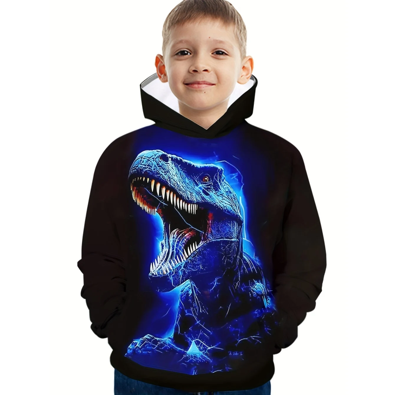 Boys Dinosaur Hoodie Sweatshirt 1