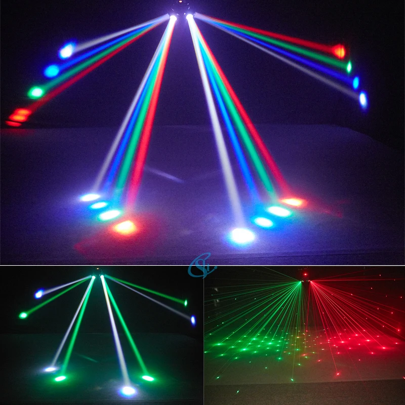 Controleur Dj Projecteur Lumière Disco LED RGB 10 Lentilles - Contrôle DMX Et Par Télécommande - Pour Fête, Mariage, KTV, Anniversaire Feux D Artifice Exterieur Mortier