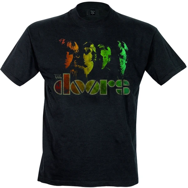 T-Shirt Nera Da Uomo Con Spettro Delle Porte (Grande)