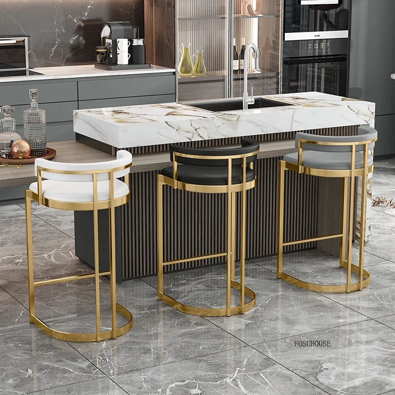 Italian Throne Bar Stools Kitchen Living Room Nordic Designer Accent Long Dining Chairs Vanity Party Furniture Bar Chairs f