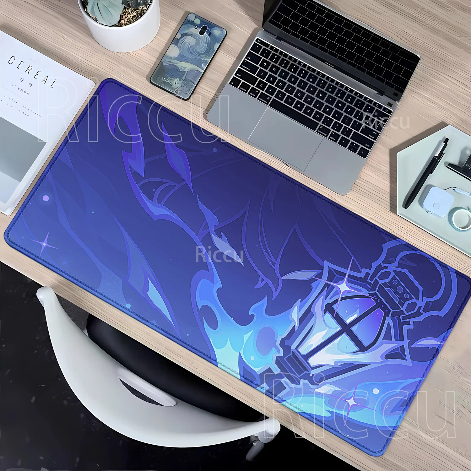 Varesa Columbina Furina Genshin Impact Pattern Gaming Mouse Pad - Large Rubber HD Printed Desk Mat