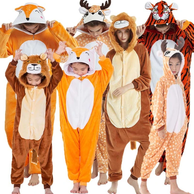 Pijamas de animales para niños y niñas, ropa de dormir de unicornio, Anime,  Panda, gato, disfraz de invierno, Mono de Kigurumi, novedad - AliExpress