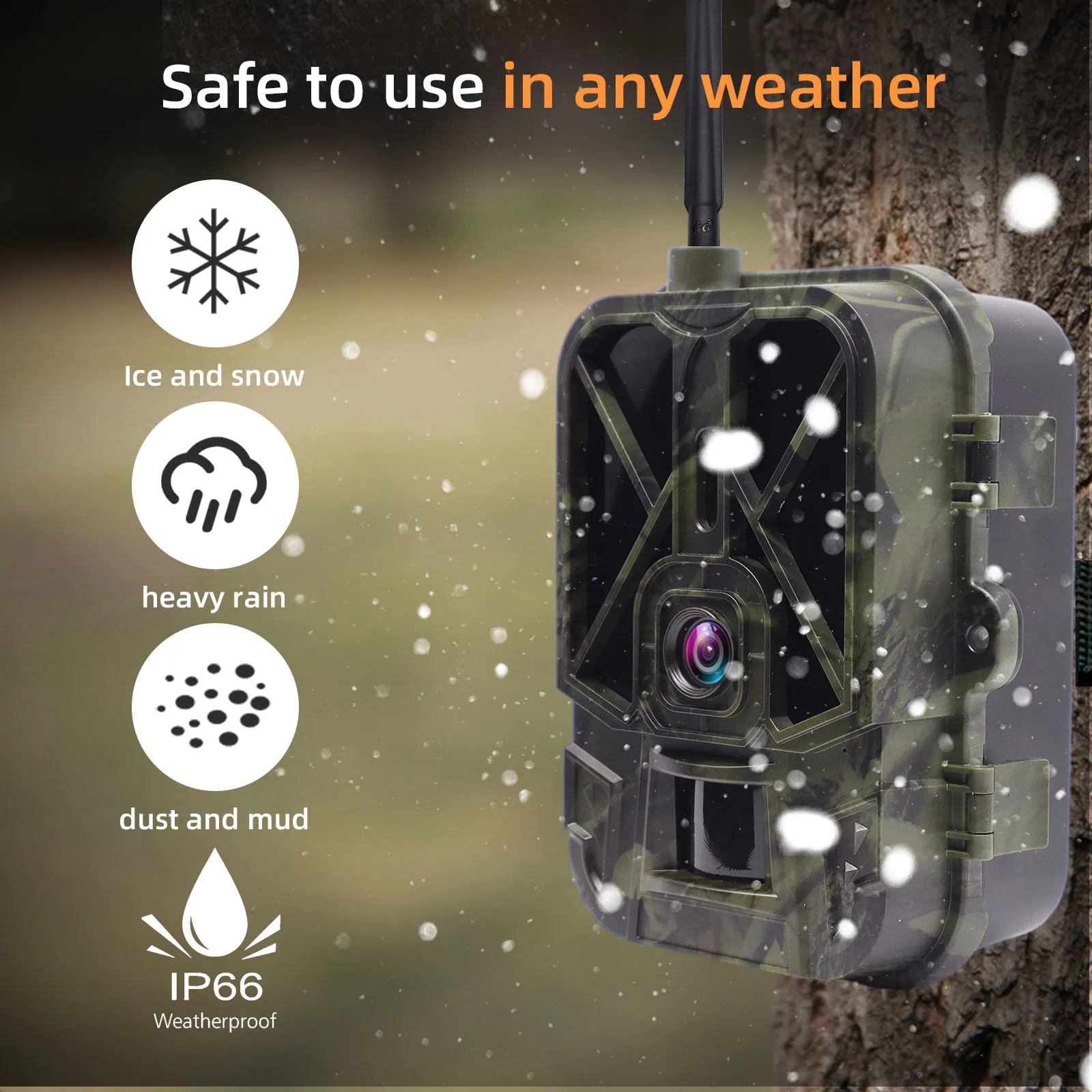 4G Tracking Camera 4K 36MP APP Contro 8000MA Lithium battery  Hunting Camera  Night Vision  Wildlife Reconnaissance 2