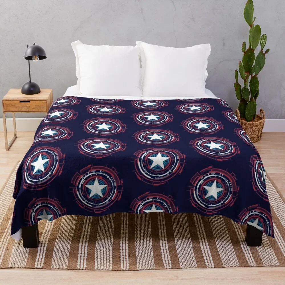 

America Hero Futuristic Logo Throw Blanket Tourist Bed covers Blankets