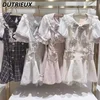 Lolita Clothes Japanese Mine Mass-Produced Short-Sleeve Shirt Shorts Set Women Sweet Cute Doll Collar Shirt Dress Two-Piece Suit 2