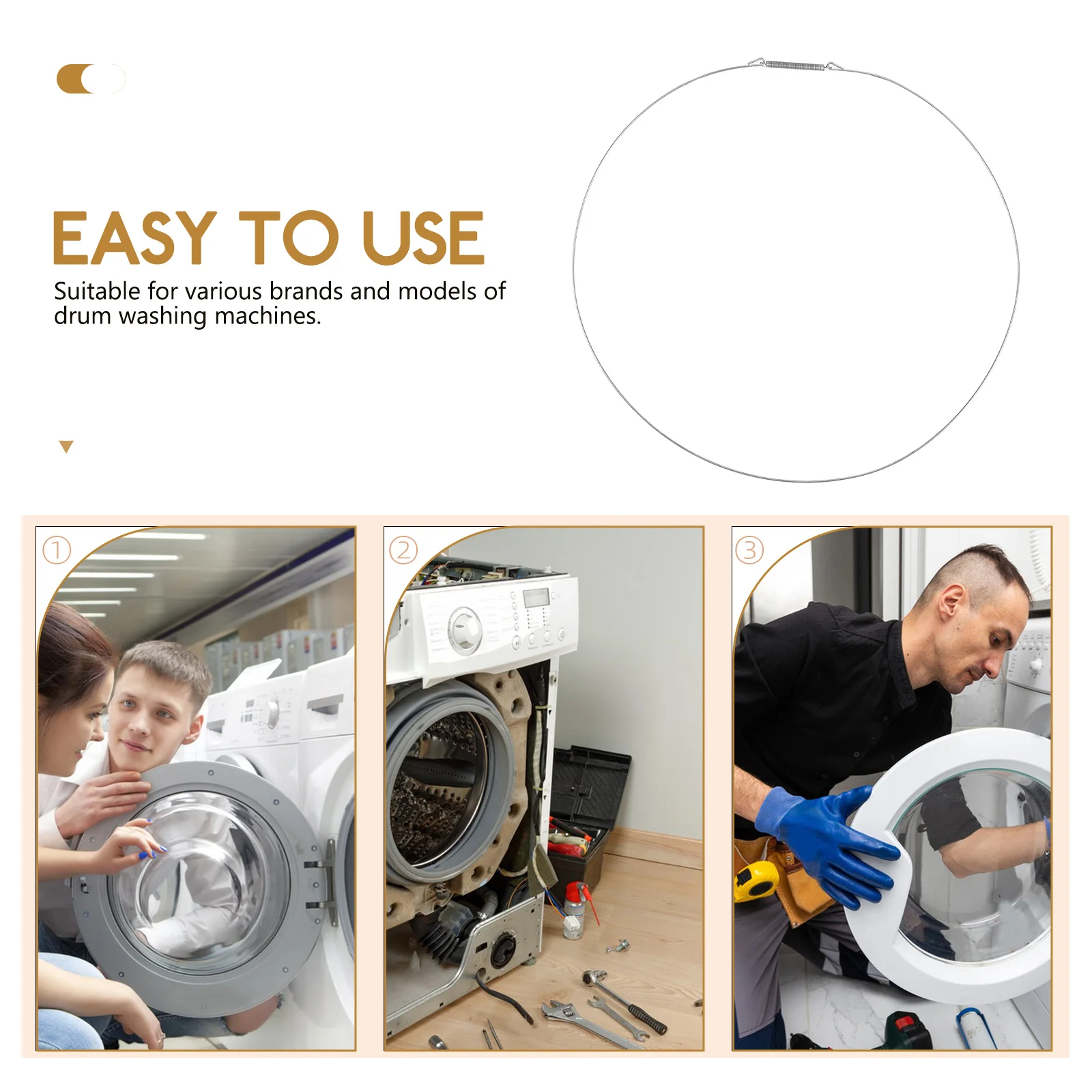 Washing Machine Seal Washers Replacement Stainless Steel Ring Traveler Repair Door Boot Spring Clamp Supplies washing machine seal washer