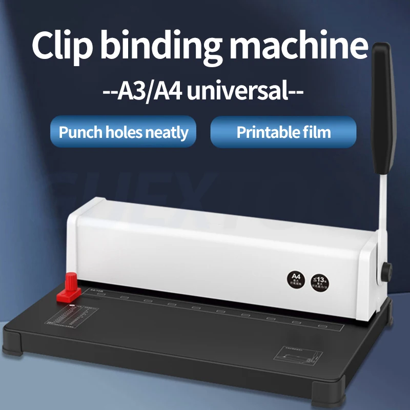 Manual spiral binding machine 10/21 hole metal paper book file punching and binding
