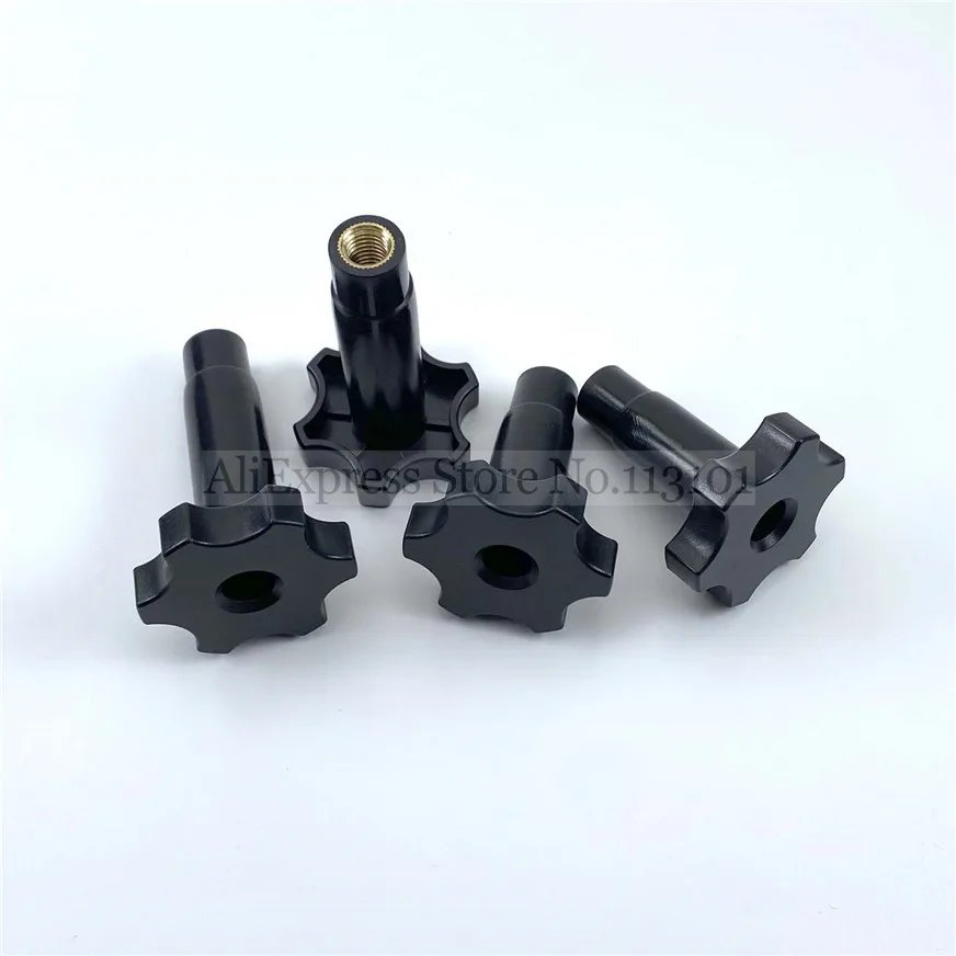Four Black Tight Nuts Plastic Screw Nut New Fitting Parts For Soft Ice Cream Machine Accessories 2 Short 2 Long M8 M10 Optional 3