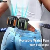 Portable Waist Fan Mini Rechargeable Portable Fan with 4000mAh Power Bank LED Lighting Wireless Fan for Sports Outdoor Working 1
