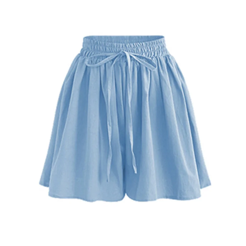 Plus Size Summer Shorts for Women Chiffon Elastic Waist Casual Shorts Skirt Oversized M-8XL Korean Solid Female Clothing 2023New