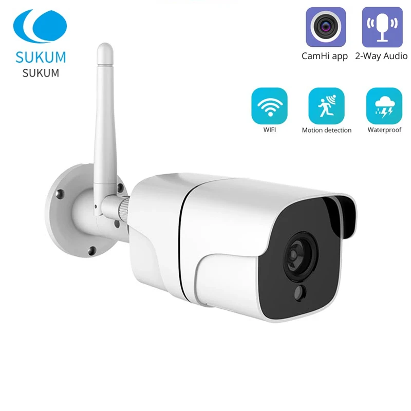 

5MP CamHi Outdoor Camera With WIFI Waterproof Smart Home CCTV Wireless Bullet IP Camera With Two Way Audio