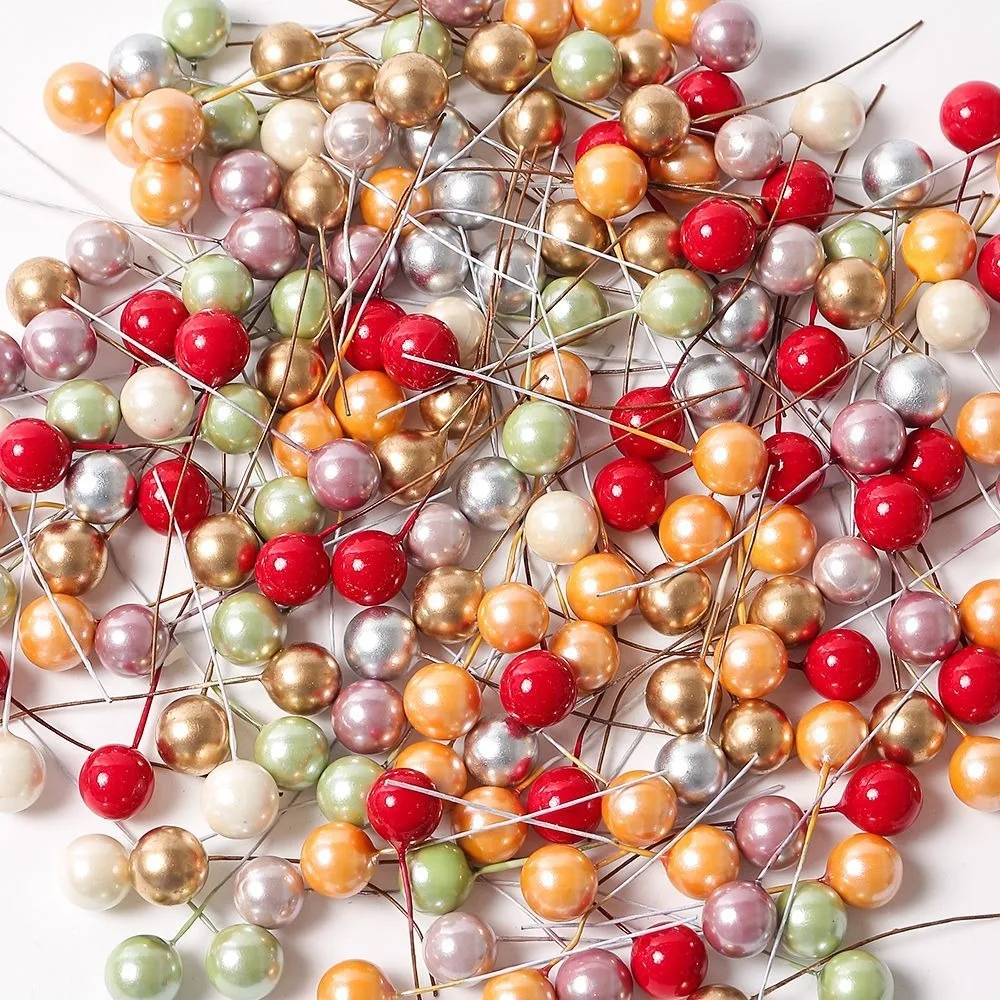 50 Stücke Weihnachtsdekoration Gold Rot Beere Weihnachtsbaum Ornamente für Wohnkultur Navidad Neujahr Geschenke 2026 Girlande DIY Zubehör – Detail 10