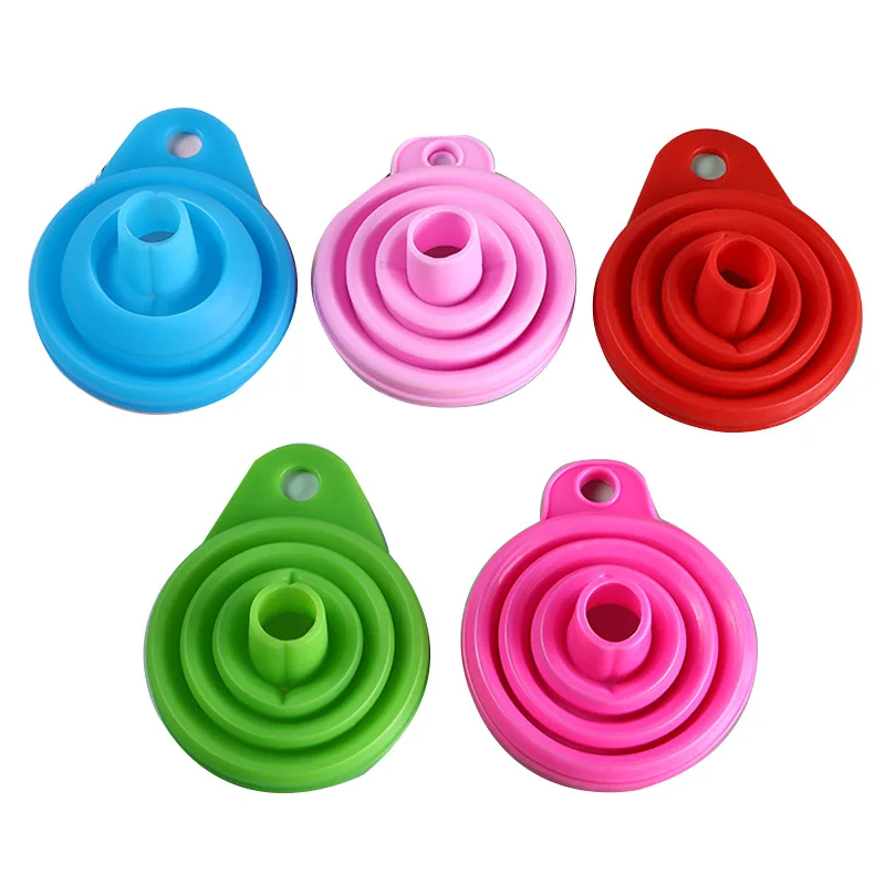 

1Pcs Mini Foldable Funnel Silicone Collapsible Folding Portable s Be Hung Household Liquid Dispensing Kitchen Tools