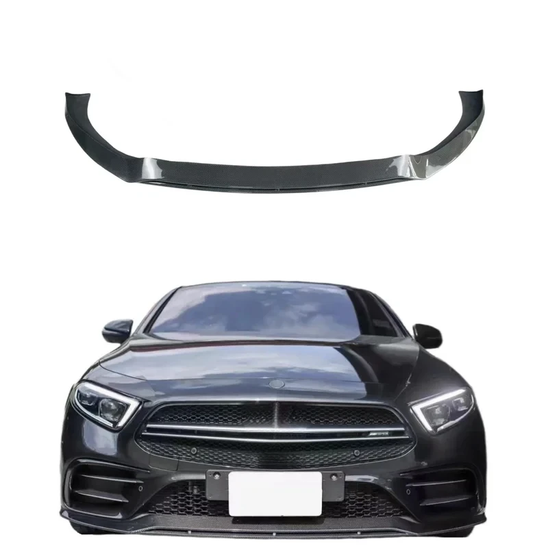 공장 직판 카본 파이버 B 스타일 프론트 범퍼 립 CLS W257 2018-2019 바디킷 스포일러