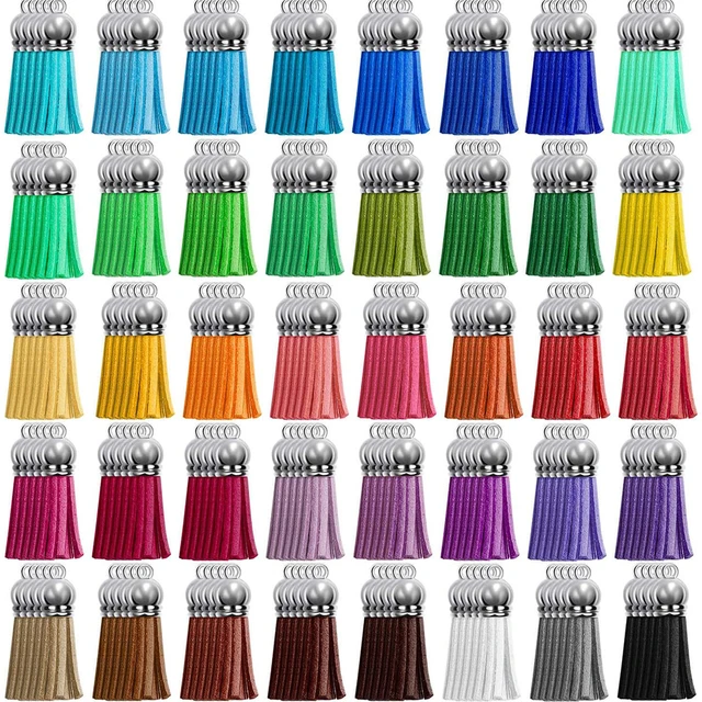 120pcs/box Leather Keychain Tassels Bulk for DIY Crafts Keychains Supplies  Charms Earrings Bracelets and Jewelry Making - AliExpress