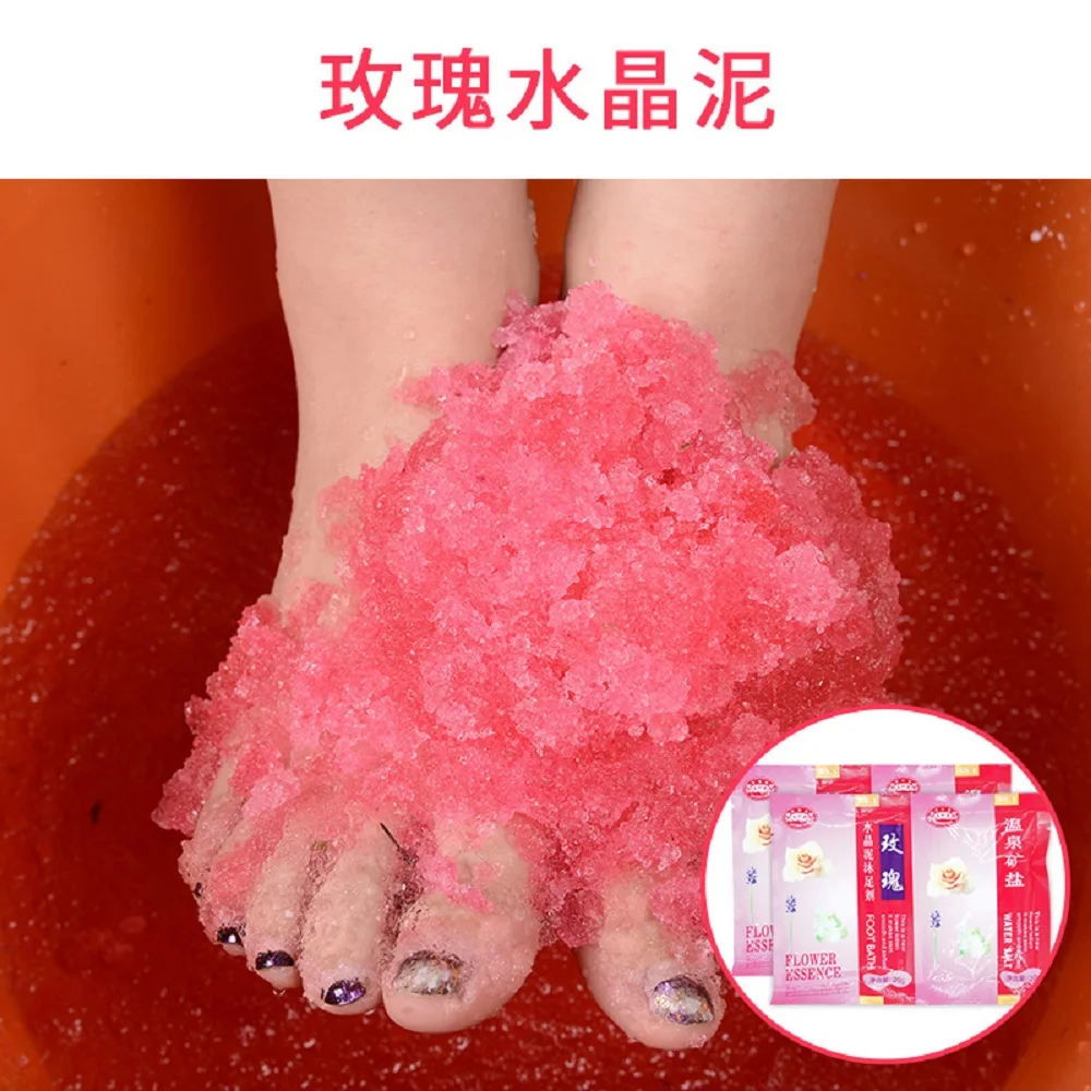 10BagsCrystalJellyPedicureSpaFootSaltExfoliatorScrubPedicure