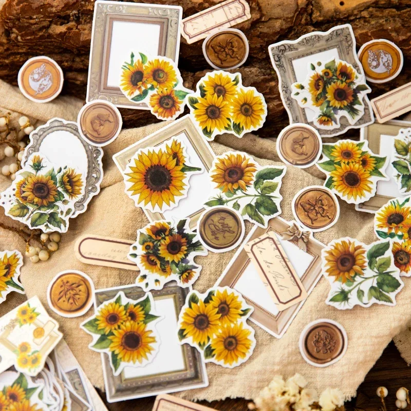 

50 pcs per pack Stickers plants flowers water cup mobile phone pocket decoration stickers 6 styles