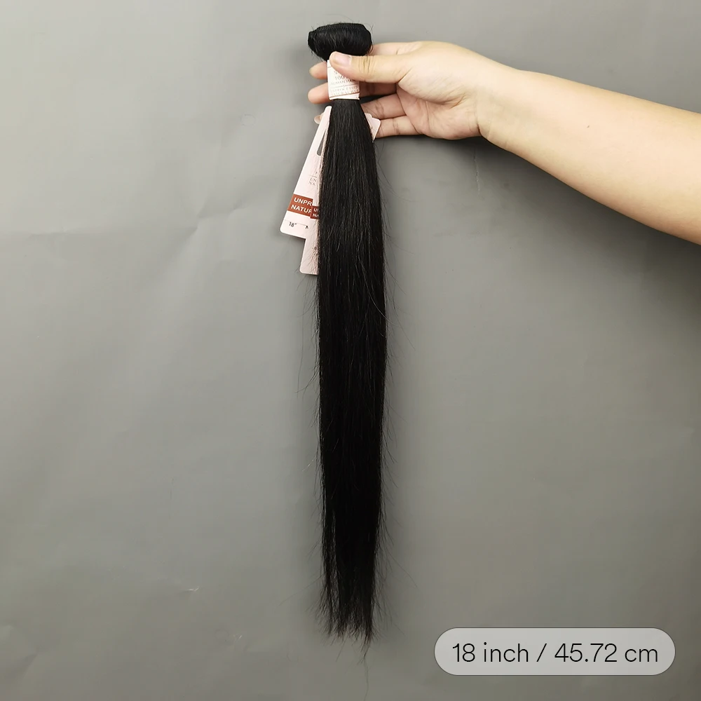 50g Straight Human Hair Bundles 10--30 Inch Brazilian Hair Weave Bundles Human Hair 100% Unprocessed Remy Double Machine Made
