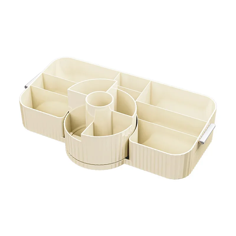 New 360° Rotating Makeup Brush Holder Cosmet Storag Box Luxury Makeup Organiser Lipsticks Make Up Container Vanity Organizer Bo 3