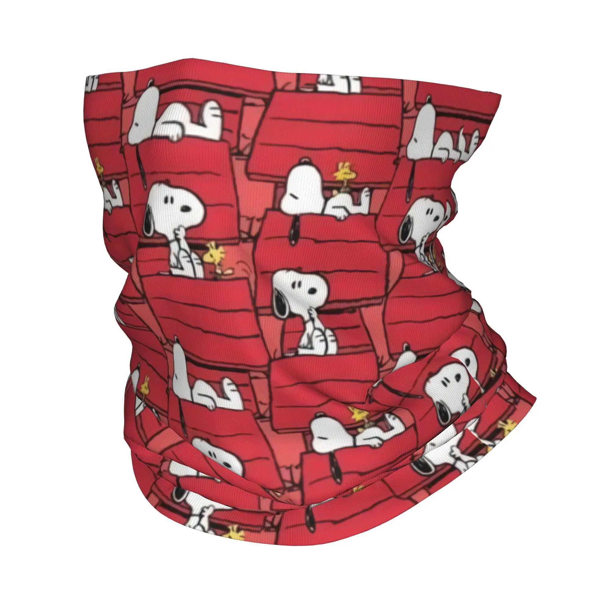 Custom S-Snoopys Pattern Bandana Neck Gaiter for Hiking Running Men Women Wrap Scarf Headband Warmer