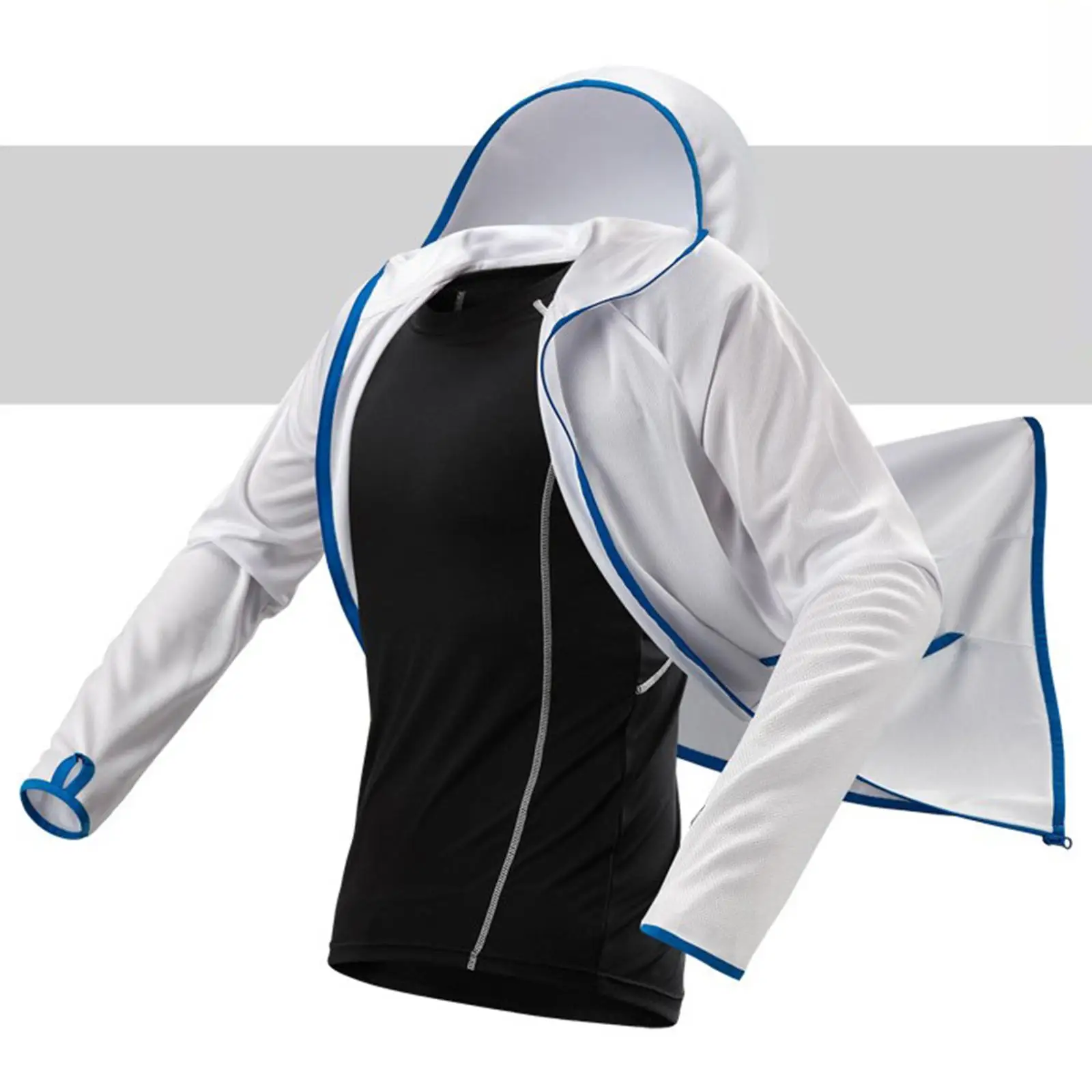 Outdoor light Hooded Jacket Through Protective Shirt for