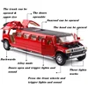 1:32 Alloy Lengthen Hummer Limousine Car Model Metal Diecasts Vehicles With Sound Light Pull Back Car Collection Toys Kids Gifts 6