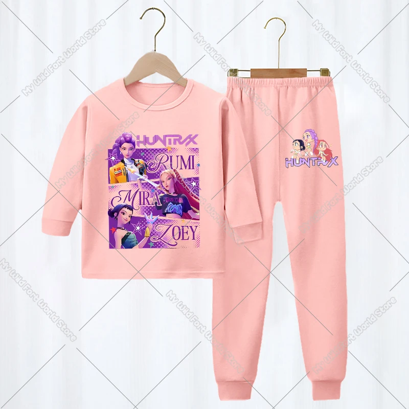 Vêtements Anime KPop Demon Hunters Superstar Pour Enfants Costume Rumi Zoe Été Filles T-Shirt Ample Shorts Ensemble De Pyjama Doux