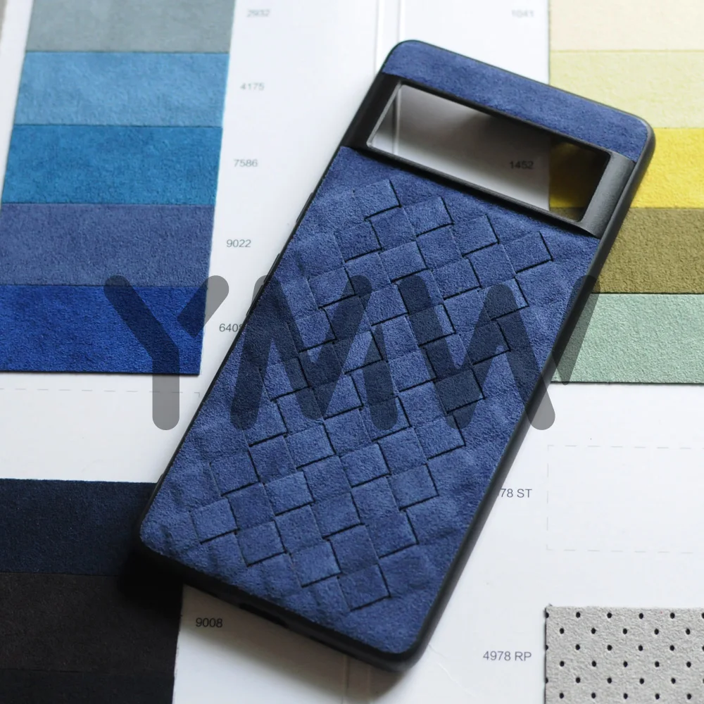 ALCANTARA Weave Case for Google Pixel 8 Pro 7 7A 6A 6 5G Luxury Sportscar Interior Same Leather Protection Back Cover