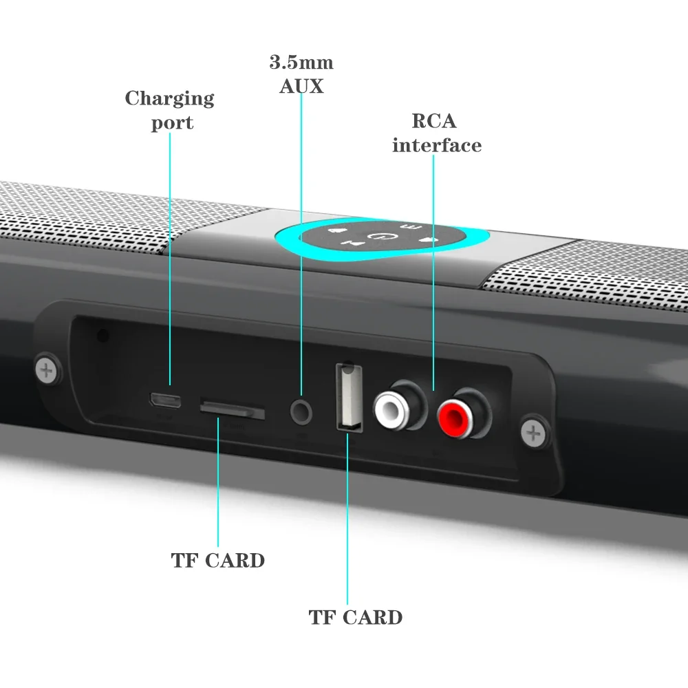 Wireless Bluetooth Bar Speaker System Super Power Speaker Wired Wireless Surround Stereo Home Theater TV Projector CP