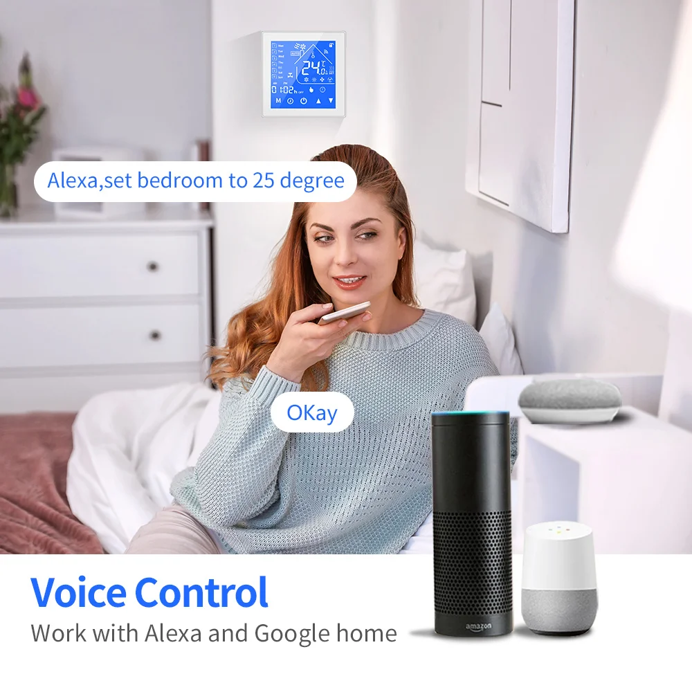 Description Picture 4 of itemTuya WiFi Thermostat Smart LCD Electric Floor Water Heating Gas Boiler Temperature Controller Warm Room Alexa Echo Google Home