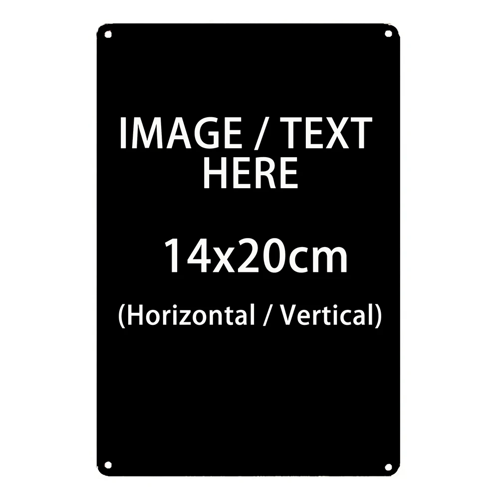 Metal Wall Signs DIY Custom Decorative Wall Plate Art Metal Tin Sign Craftes Plaque Poster Rectangle Metal Board Signs Decor 20x30cm /30x40cm