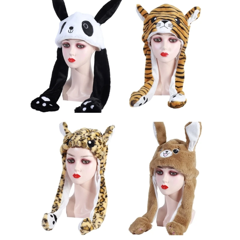 

Adult Halloween Carnival Party Hat Costume Animals Jumping Ear Hat Cosplay Tools Dropship