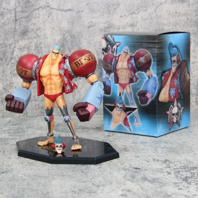 thumbnail image 1 of Figura de anime One Piece Gk Franky Fighting Pirates Cutty·Flam Figura de acción de 2 cabezas Estatua Decoración Muñeca Juguetes Regalos de Navidad, 1 of 5
