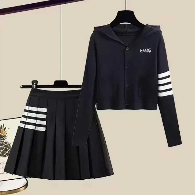 Sports Skirts Women Yoga Suit Set Women's Golf Clothing Golf Skirts and Top Suits Knitwear Sweater Two Piece Tennis Wear