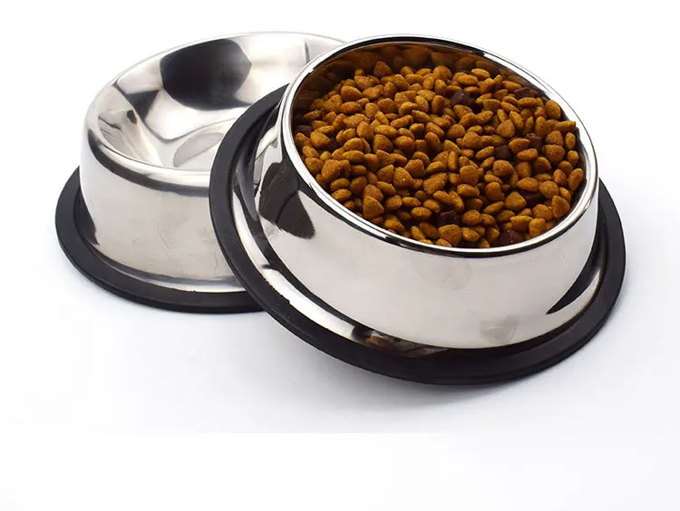 

Stainless Steel Dog Bowl with Rubber Base for Small Dogs Cats Feeder,Pets Feeder Bowl Water Bowl Perfect Choice 15cm and 18cm