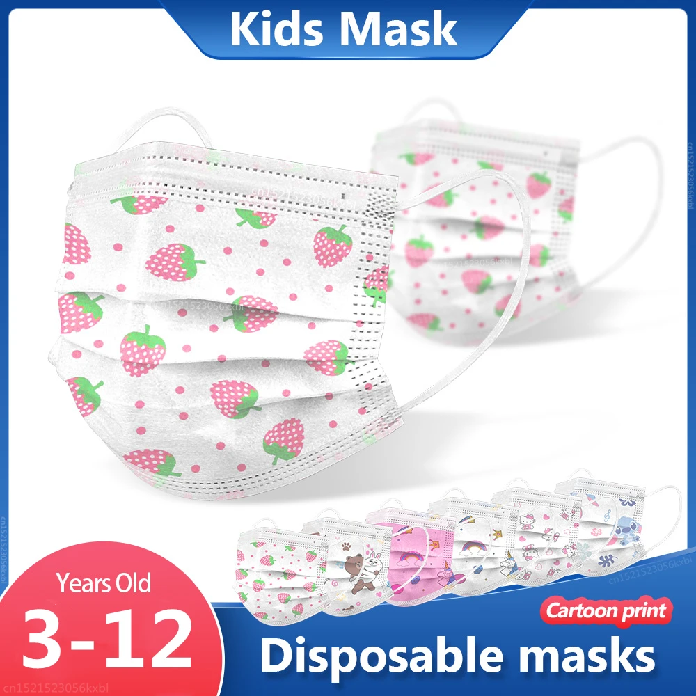 Cute Kids Mask Disposable 3 Ply Mascarillas Niños Quirurgicas Homologadas Face Mask Children Cartoon Chirurgical Masque Enfant
