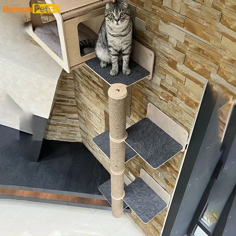 

Wooden Scratch for Cats Tree Climbing Protector Sofa Furnitures Cat Tree Toy Games Interactive Cats Accessories for Home