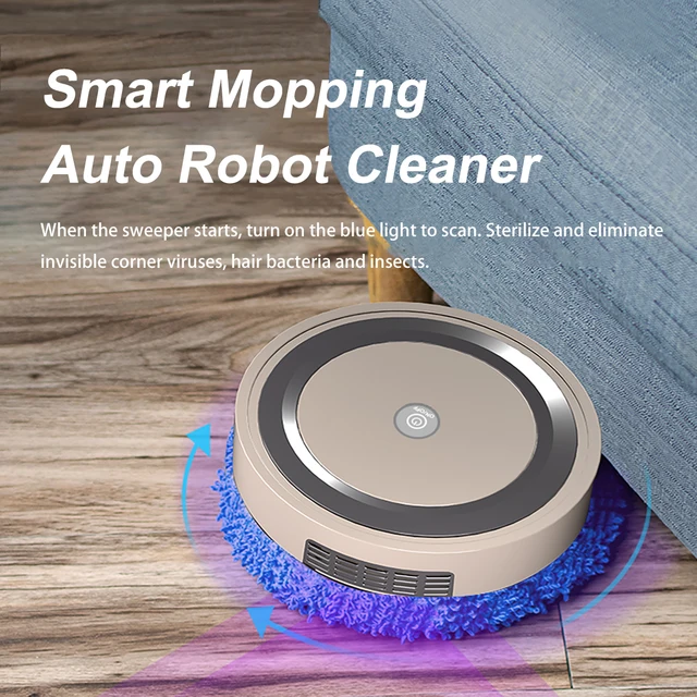 Aspiradora robótica multifuncional, trapeador de limpieza, barredora de suelo, aspiradora de carga inteligente sin ruido