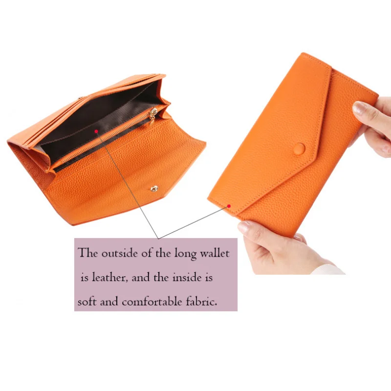 New women casual cow leather handbag short card holder woman clutches female vintage pocket handhold bag for women - 6