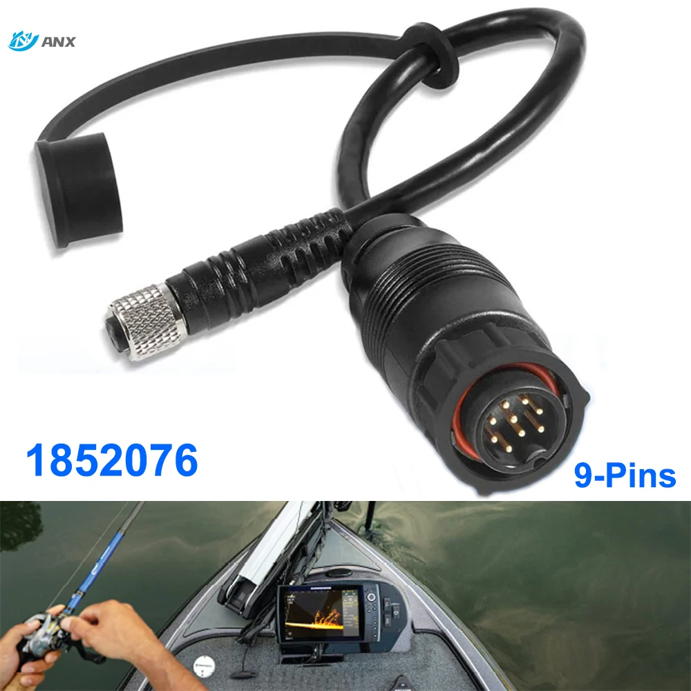 

ANX MKR-US2-16 Replaces for Lowrance 9-Pins TotalScan Adapter Cable Fish Finder Adapter Cable (Fits Elite Ti2 & HDS), 1852076