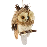 Handwoven Owl Pendant Decorative Woven Hanging nament Home Decor Party Hanging Decor Wind Chimes Hanging Decorations Christmas 1