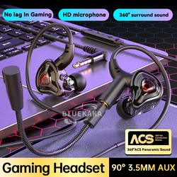 Enhanced Surround Sound Wired Headphones with HiFi Stereo Bass and HD Noise Cancellation (3.5mm)